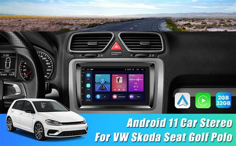 Hikity 2Go 32Go Android 11 Autoradio Pour VW Golf 5 Golf 6 Polo Passat