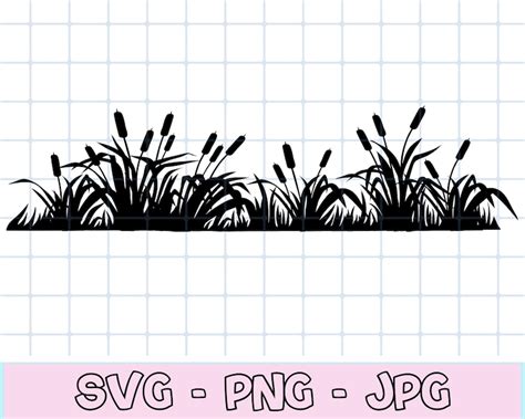 Grass Svg Cut File For Cricut Grass Silhouette Svg Grass Etsy