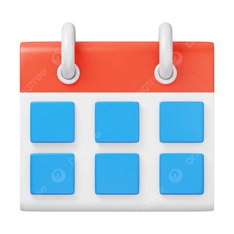 Icono De Calendario 3d Render Png Dibujos Calendario 3d Icono De