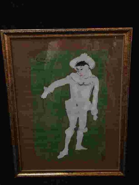 White Clown Pierrot Pablo Picasso Print