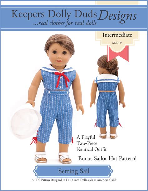 Keepers Dolly Duds Setting Sail 18 Doll Clothes Pdf Pattern