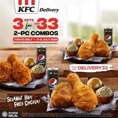 KFC Is Offering 3 Sets Of 2 Pc Combo For RM33 Promo This Week