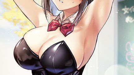 Armpits Cleavage Big Boobs Arms Up Anime Anime Girls Bunny Ears