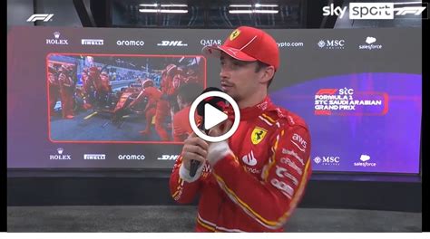 F1 Leclerc Dopo Il Gp Di Jeddah Ho Avuto Buone Sensazioni VIDEO