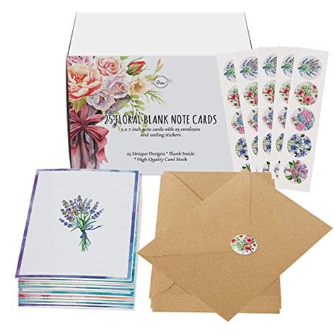 Dessie 25 Large Floral Watercolor Blank Cards All Occasions