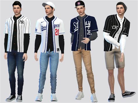 Sims 4 Baseball Uniform Cc