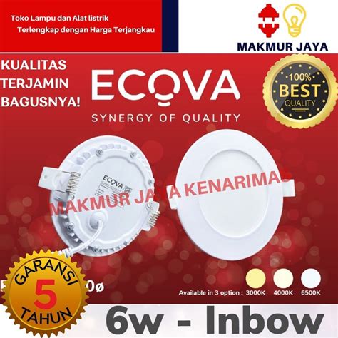 Jual Lampu Led Panel Light W Downlight Putih Inbow Bulat Tipis W Watt