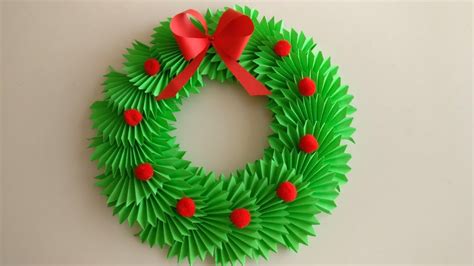 Christmas Wreath With Paper Diy Christmas Decoration Ideas Paper Christmas Wreath Paper