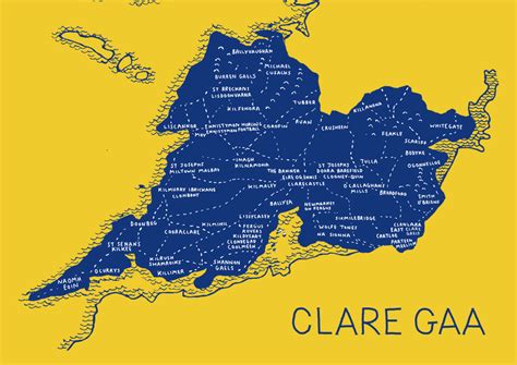 Clare Gaa Club And County Map The Wee Shed