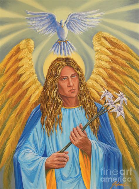 Archangel Gabriel Painting by Ivonne Galanes Svard