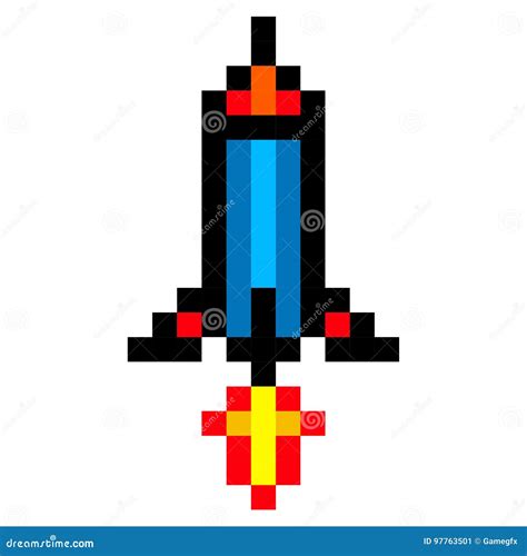 Pixel Art Space Ship Balcony Royalty Free Stock Photography