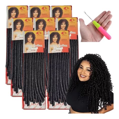 Kit Pacotes Cabelo Nina Softex Dread Crochet Braid Agulha Frete Gr Tis