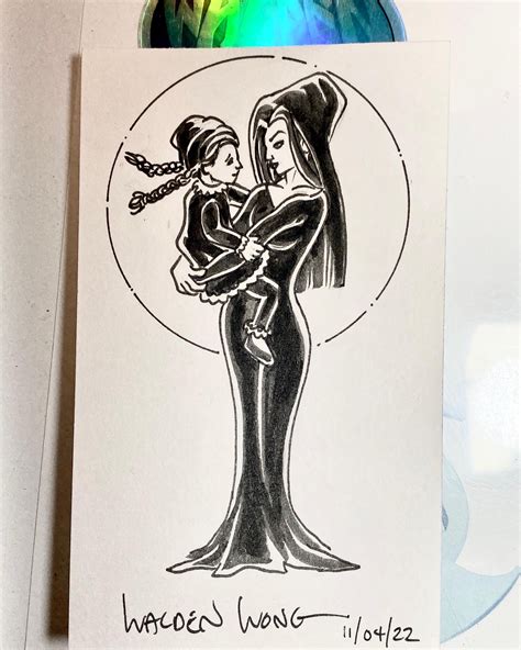 Addams Family Morticia and Wednesday by WaldenWong on DeviantArt