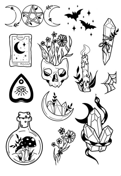 Spooky Tattoo Flash | Tattoos, Flash tattoo designs, Halloween tattoo flash