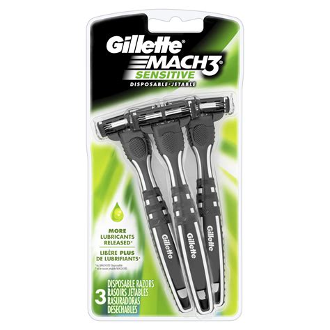 Gillette Mach Sensitive Mens Disposable Razors Count Walmart