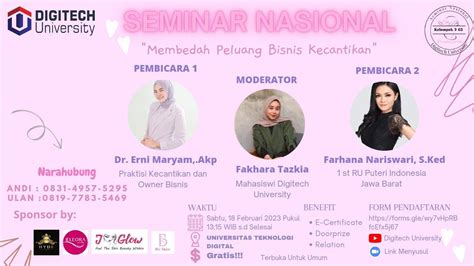 SEMINAR NASIONAL TALKSHOW MEMBEDAH PELUANG BISNIS KECANTIKAN