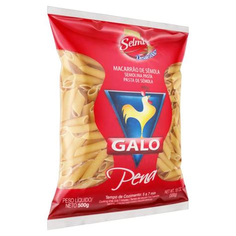 Macarrão Galo 500g Sêmola Penne Pacote Shimodinha Supermercado