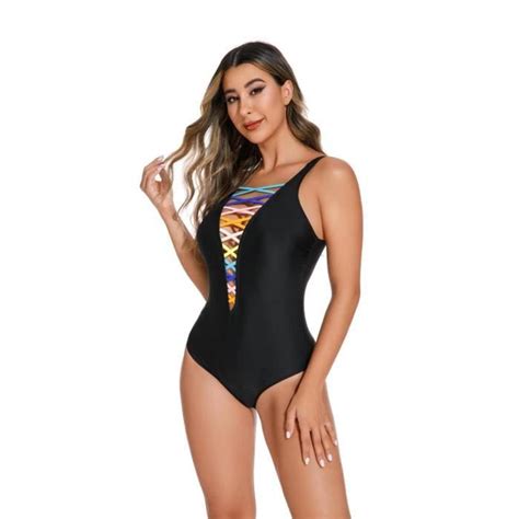 Femme Sexy Bikini Sexy Col V Contrôle Ventre Ensemble Plage Maillot De