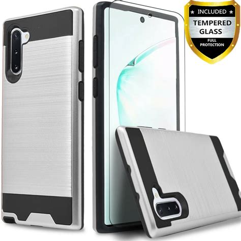 Samsung Galaxy Note 10 Plus Case 2 Piece Style Hybrid Shockproof Hard Case Cover With Tempered