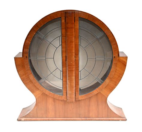 Art Deco Bookcase Round Display Cabinet Period 1920s