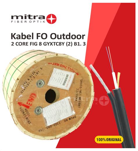 Kabel Fiber Optik FO 2 Core Fig 8 GYXTC8Y 1000M Falcom Lazada Indonesia