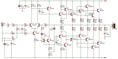 800 Watt Amplifier Circuit Diagram 800w Audio Amplifier With