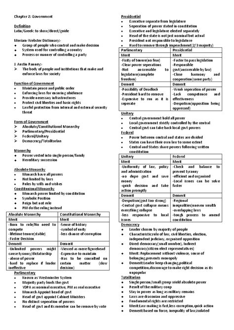 Chapter 2 NOTE BY Kuroshiro - Chapter 2: Government Definition Latin
