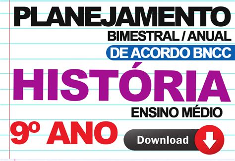 Planejamento Anual De Hist Ria Ano Ensino Fundamental Nerdprofessor