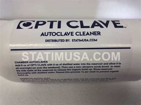 Opticlave Autoclave Cleaner 1 Month Supply 32oz Bottle Oem Optc320z