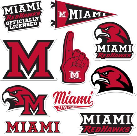 Amazon.com: Miami University (OH) 9ct Vinyl Large Deluxe Stickers ...