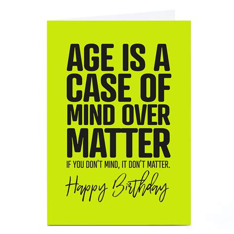 Buy Personalised Punk Birthday Card Mind Over Matter For GBP 2 29