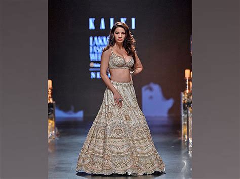 Disha Patani stuns in pastel lehenga at Lakme Fashion Week 2023 ...