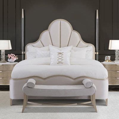 Michael Amini Malibu Crest Upholstered Low Profile Panel Bed Wayfair