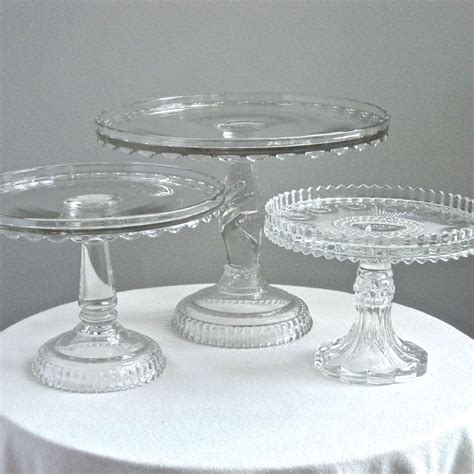 Antique Glass Cake Stand Victoria Antique Silver Cake Stand Set Of 3 Round Glass Plate Metal