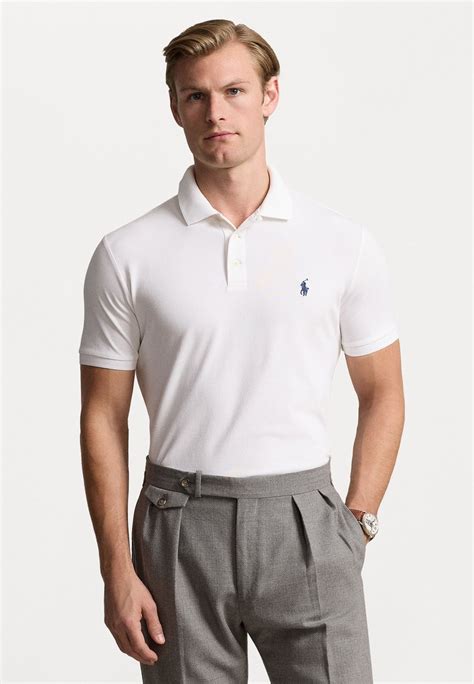 Polo Ralph Lauren Custom Fit Stretch Mesh Polo Shirt Polo White