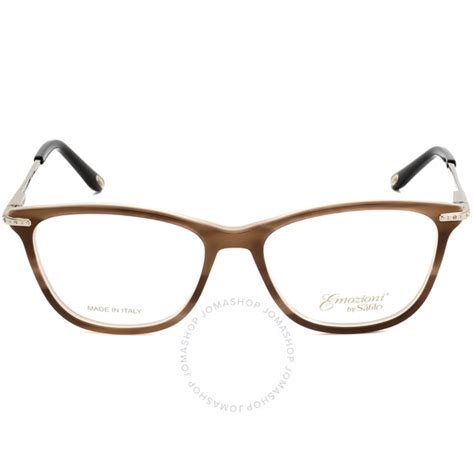 Emozioni Ladies Brown Rectangular Eyeglass Frames Em4056ex40051 716736273150 Eyeglasses Jomashop