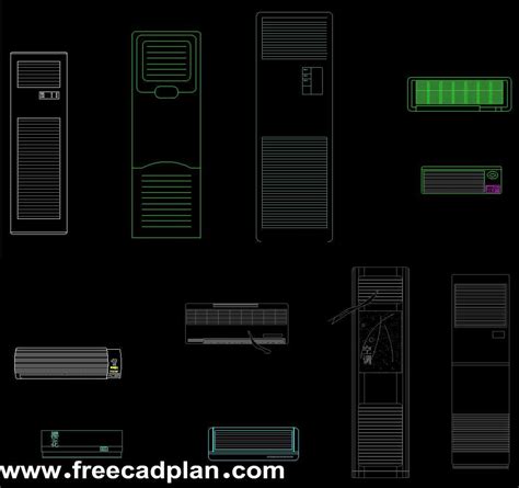 Air Conditioner Dwg Cad Block In Autocad Free Cad Plan