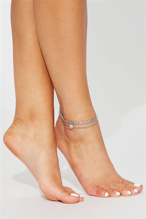 Sunny Destination Anklet Silver Fashion Nova Jewelry Fashion Nova