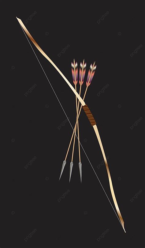 Traditional Bow And Arrow Weapon Drawing Comic Vector Weapon Drawing