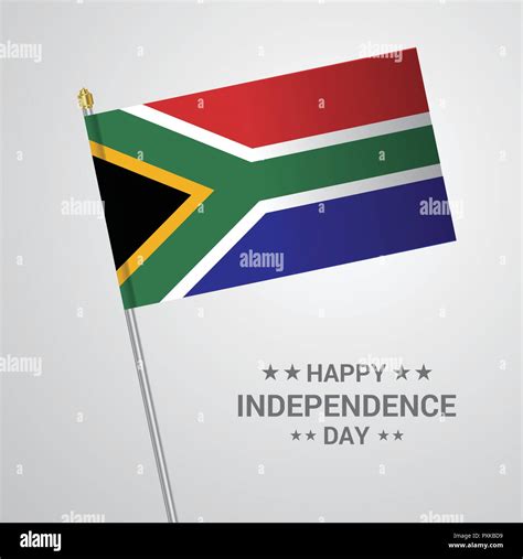 South Africa Independence day typographic design with flag vector Stock ...