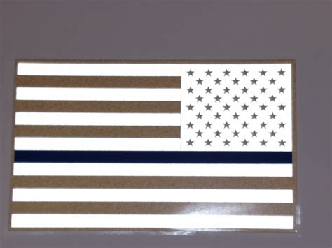 Reversed Reflective Subdued American Flag Thin Blue Line Etsy