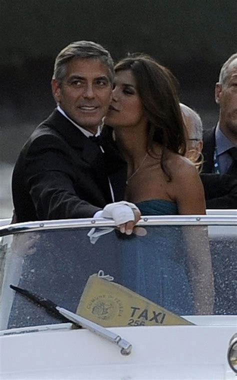 George Clooney And Elisabetta Canalis At The Venice Film Festival Celebrity Couples Photo