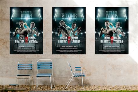 Mma Boxing Flyer Print Templates Graphicriver