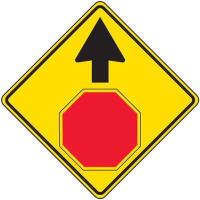 Reflective Warning Signs - Stop Ahead Symbol|Seton Canada