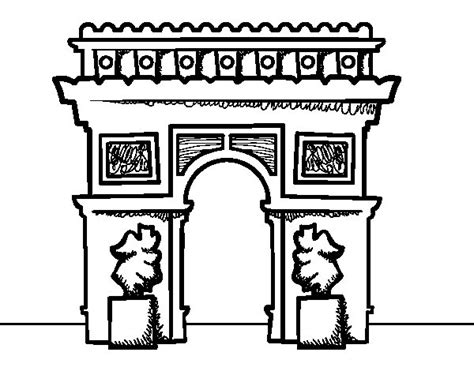 Desenho De Um Arco Do Triunfo Para Colorir Colorir