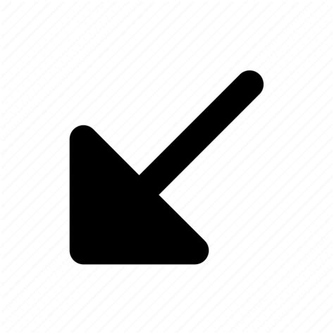 Arrow Down Left Icon Download On Iconfinder