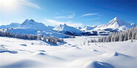 Premium AI Image | Fantastic evening winter landscape