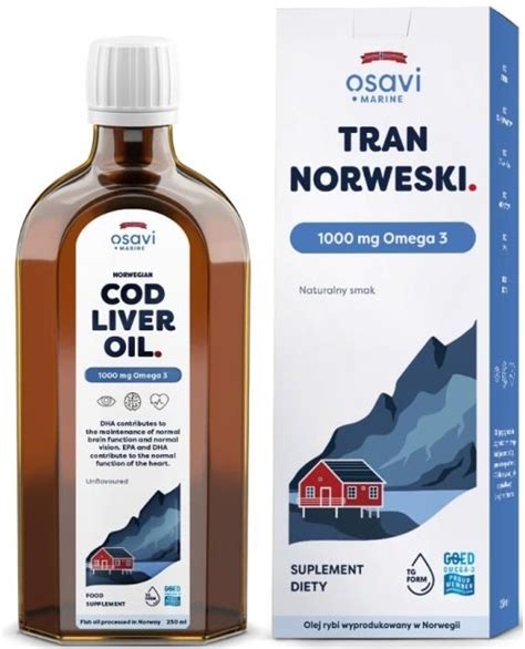 Osavi Tran Norweski 1000 Mg Omega 3 Naturalny Smak 250 Ml Opinie I