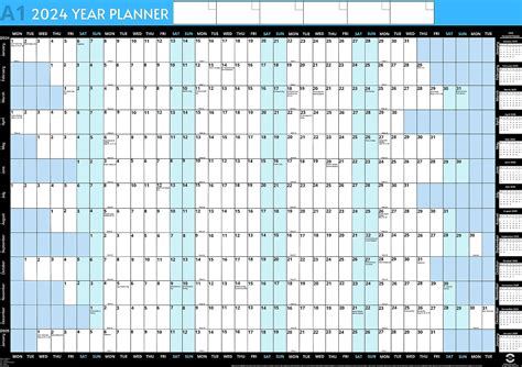 Buy 2024 A1 Yearly Wall Planner 2024 Wall 59 4 X 84 1cm Year