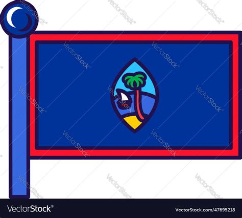 United states territory of guam nation flag Vector Image